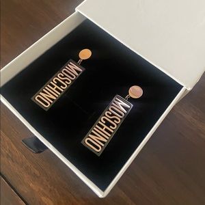 Moschino Earrings Rose Gold and Black VIP